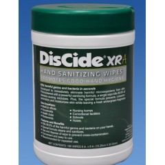 DisCide® XRA Hand Sanitizing Wipes, 	6" x 8", 160 count canister